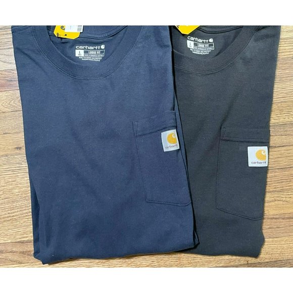 Carhartt Other - 🚨SOLD🚨 Set of 2 CARHARTT Loose Fit Navy and Black Large TALL Tee's